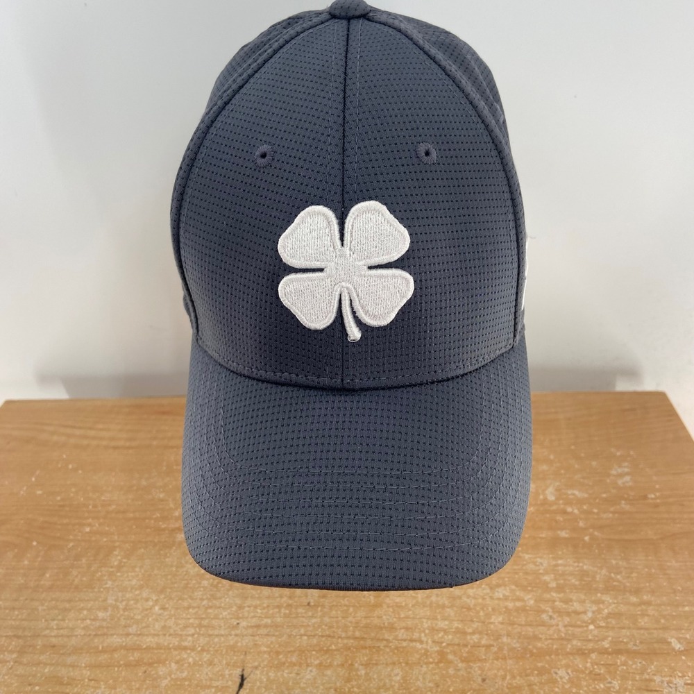 Black Clover Memory Fit Live Lucky Charcoal Grey Mesh Fitted Hat S/M BC Logo